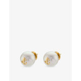 Jimmy Choo JC Maxi Pearl brass stud earrings, UK version