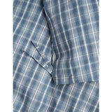 Tekla 100% cotton percale checked super-king duvet cover, UK version
