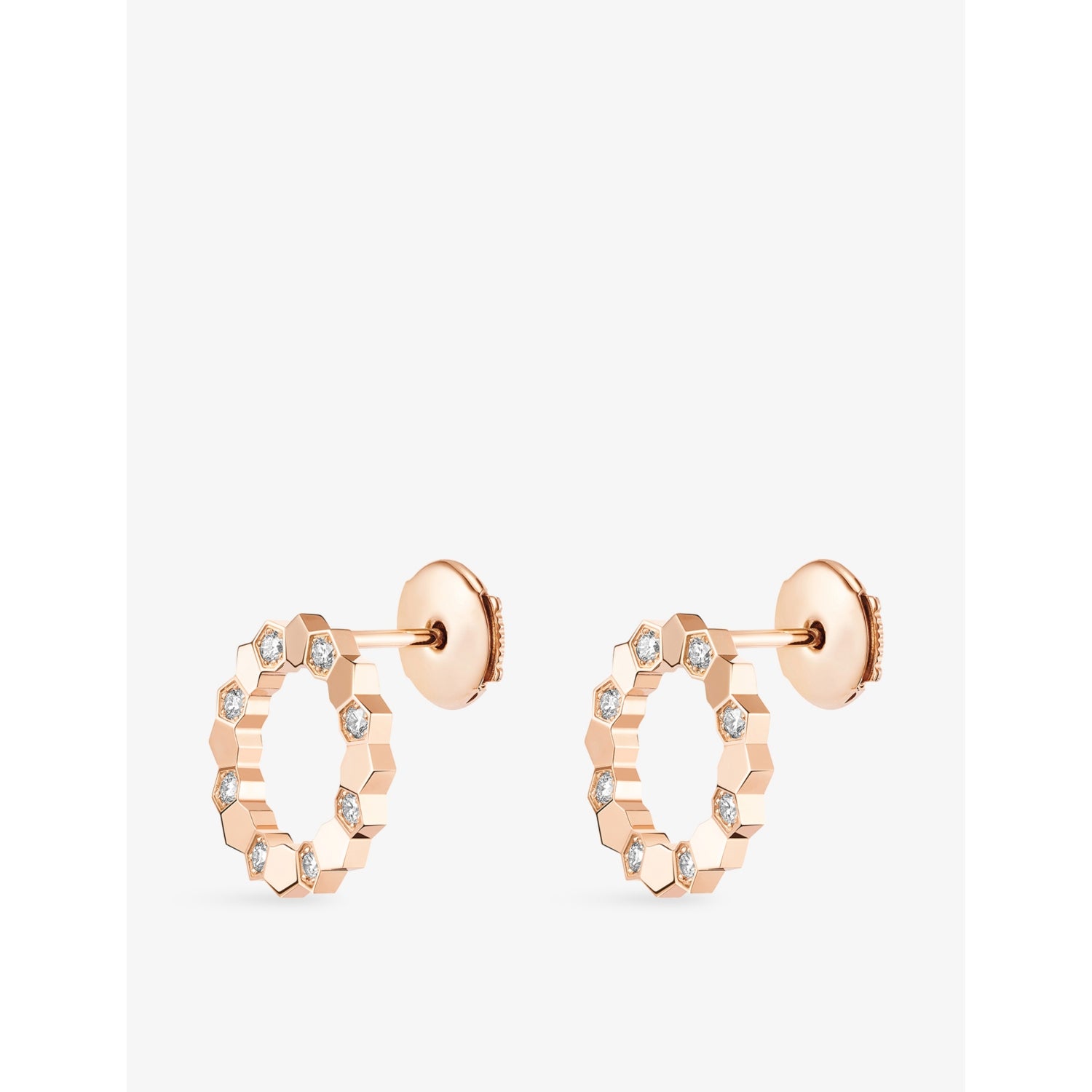 Chaumet 18ct rose-gold round diamond earring, UK version