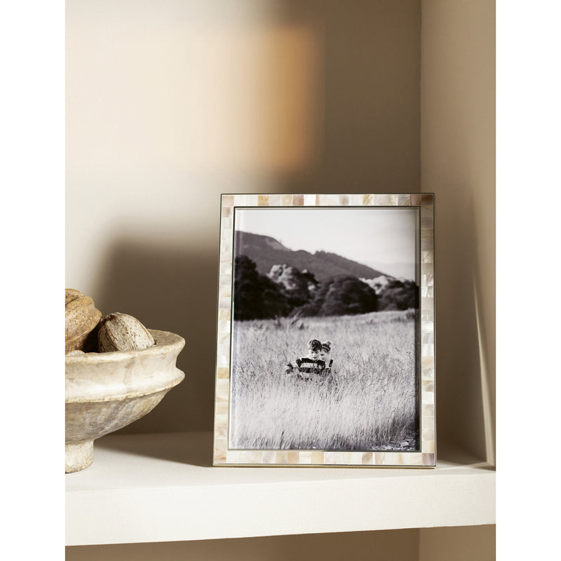 The White Company mother-of-pearl tiled photo frame 22x28cm (British brand)