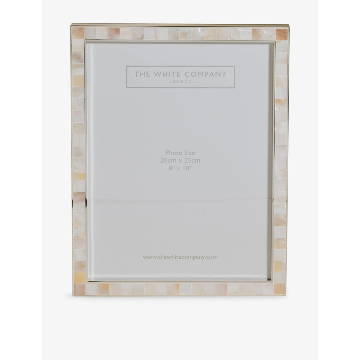 The White Company mother-of-pearl tiled photo frame 22x28cm (British brand)