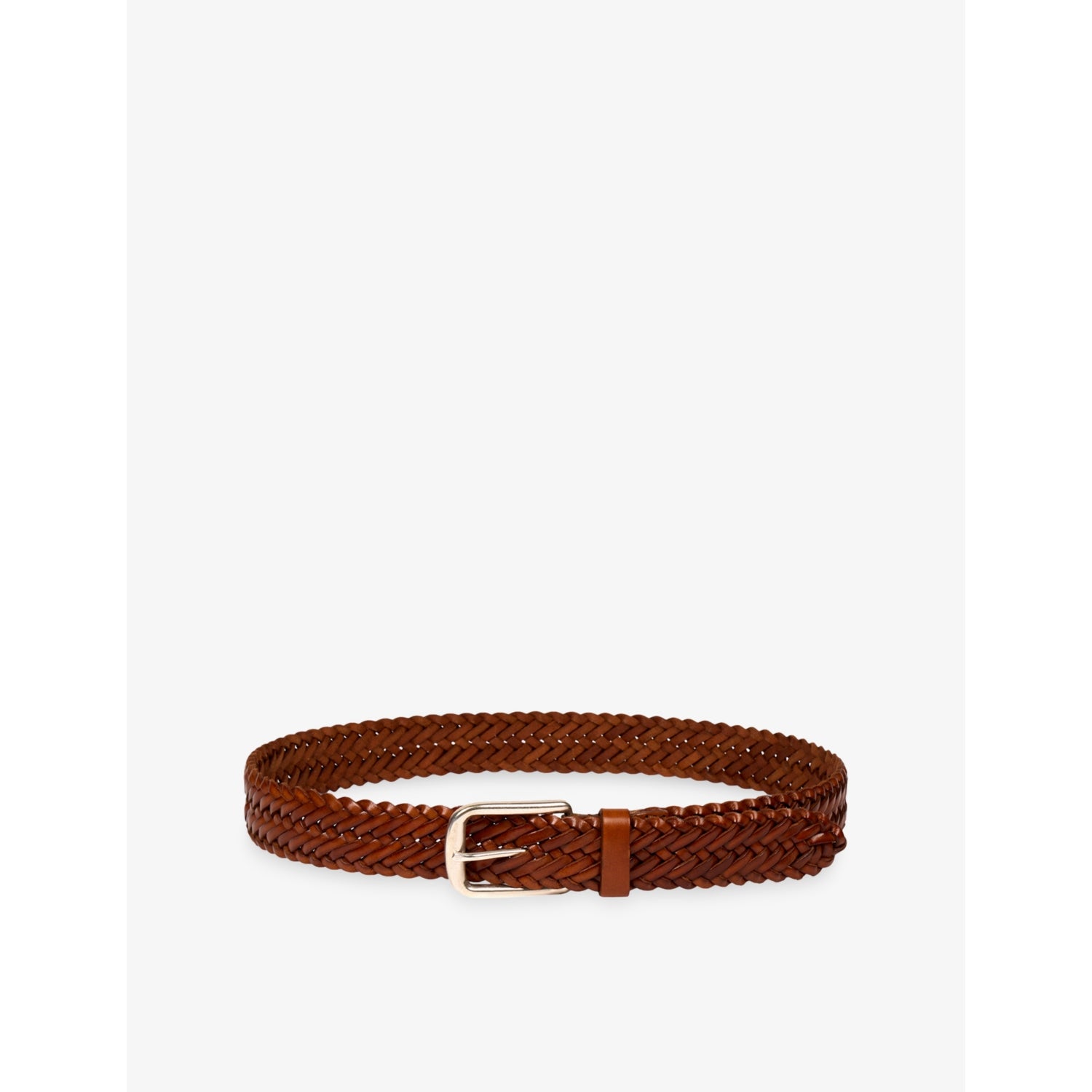 Sandro braided leather belt with square buckle (British brand)