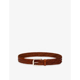 Sandro braided leather belt with square buckle (British brand)