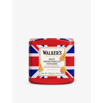 selfridges Walkers Union Jack All-Butter Mini Shortbread Tin 100g- Buy online at McGrocer