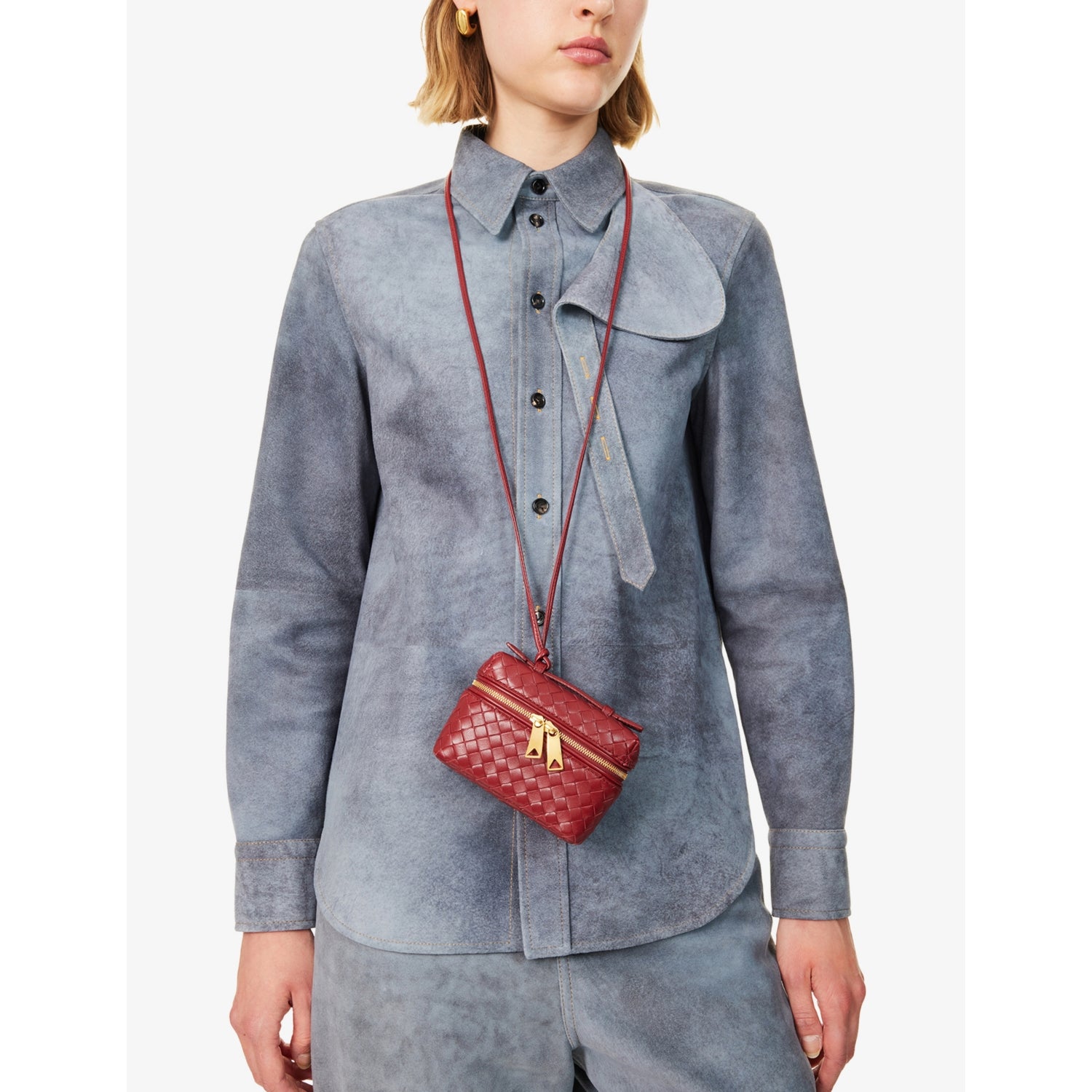 Bottega Veneta intrecciato leather cross-body bag 23cm, UK version