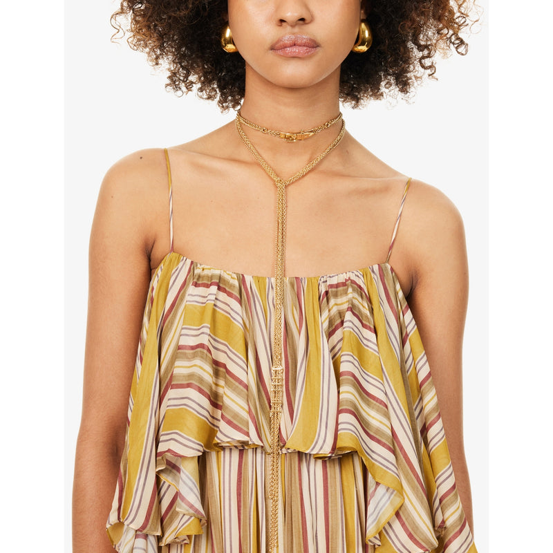 Chloé brass belt choker necklace with polished finish - British product