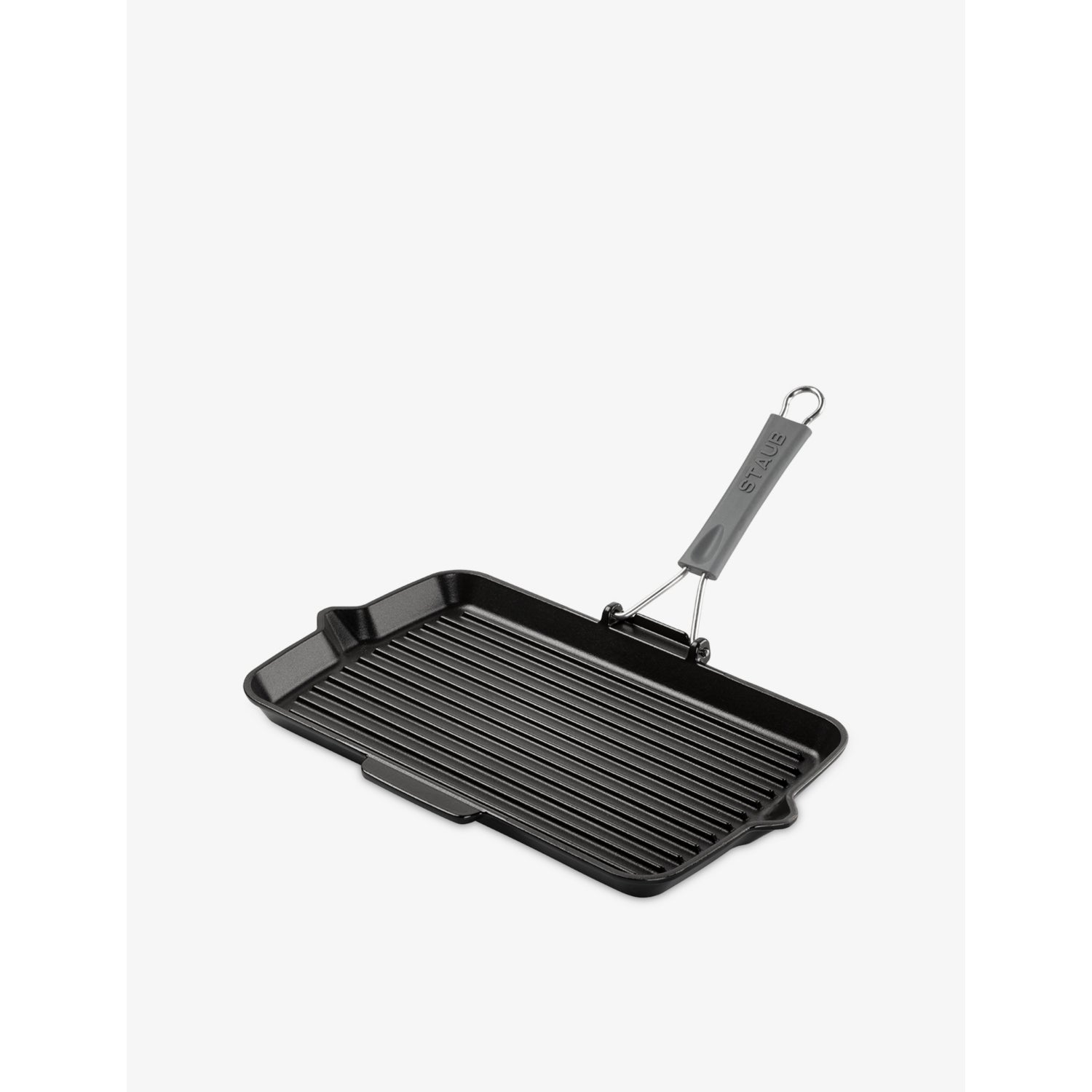 Staub rectangular cast iron grill pan 34cm, imported from the UK