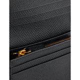 Valentino Garavani VLogo Signature leather card holder grain texture (British brand)