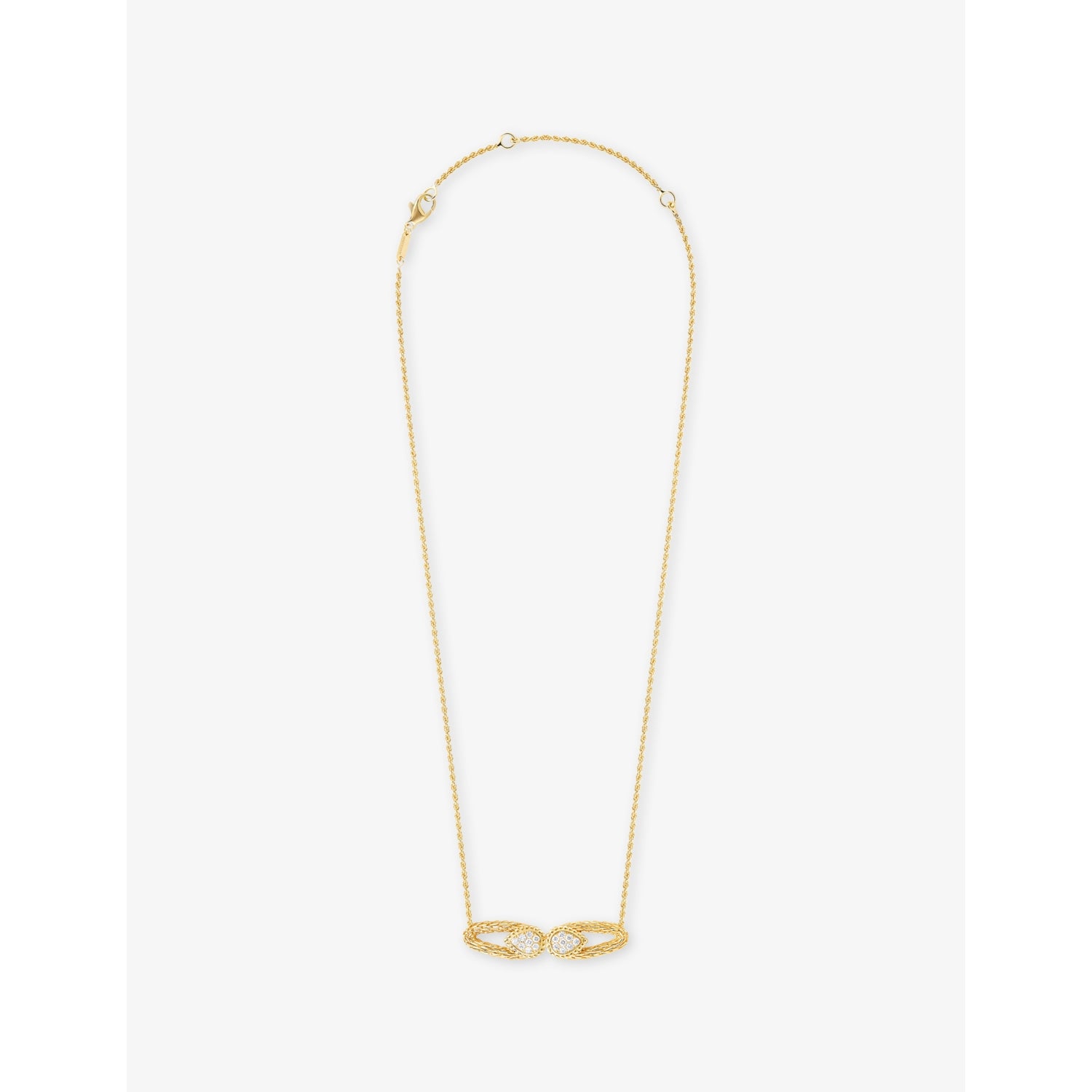 Boucheron Serpent Bohème 18ct yellow gold 0.25ct diamond pendant necklace - British product