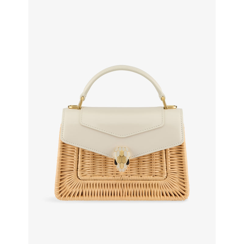 Bvlgari Serpenti Forever Mini top-handle bag with Calla crystals (British brand)
