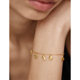 Monica Vinader asymmetric gold vermeil sterling silver chain bracelet (British brand)