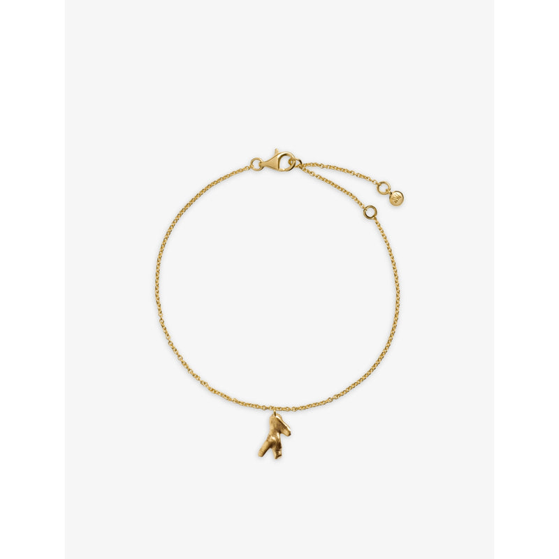 Monica Vinader Fragments Coral sterling silver chain bracelet, imported from the UK