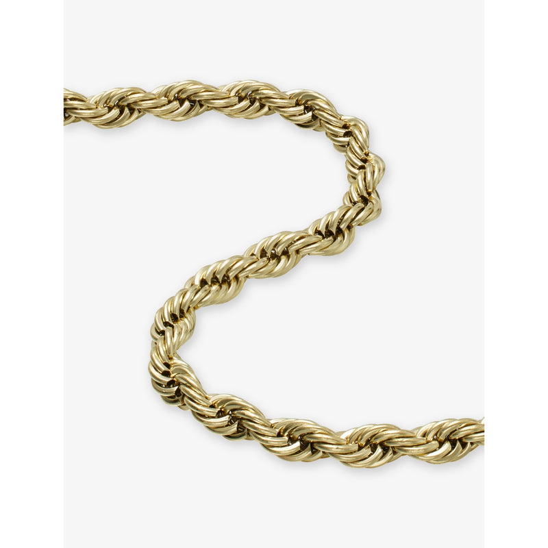 GLD rope chain necklace 4mm in 18ct gold-plated silver, UK version
