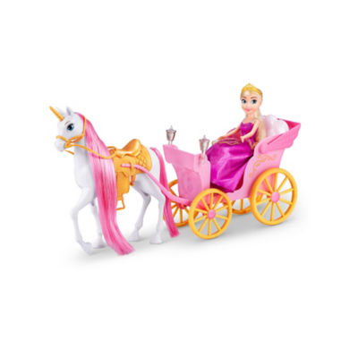 Sparkle Girlz Unicorn and Princess Doll with Carriage set - British product
