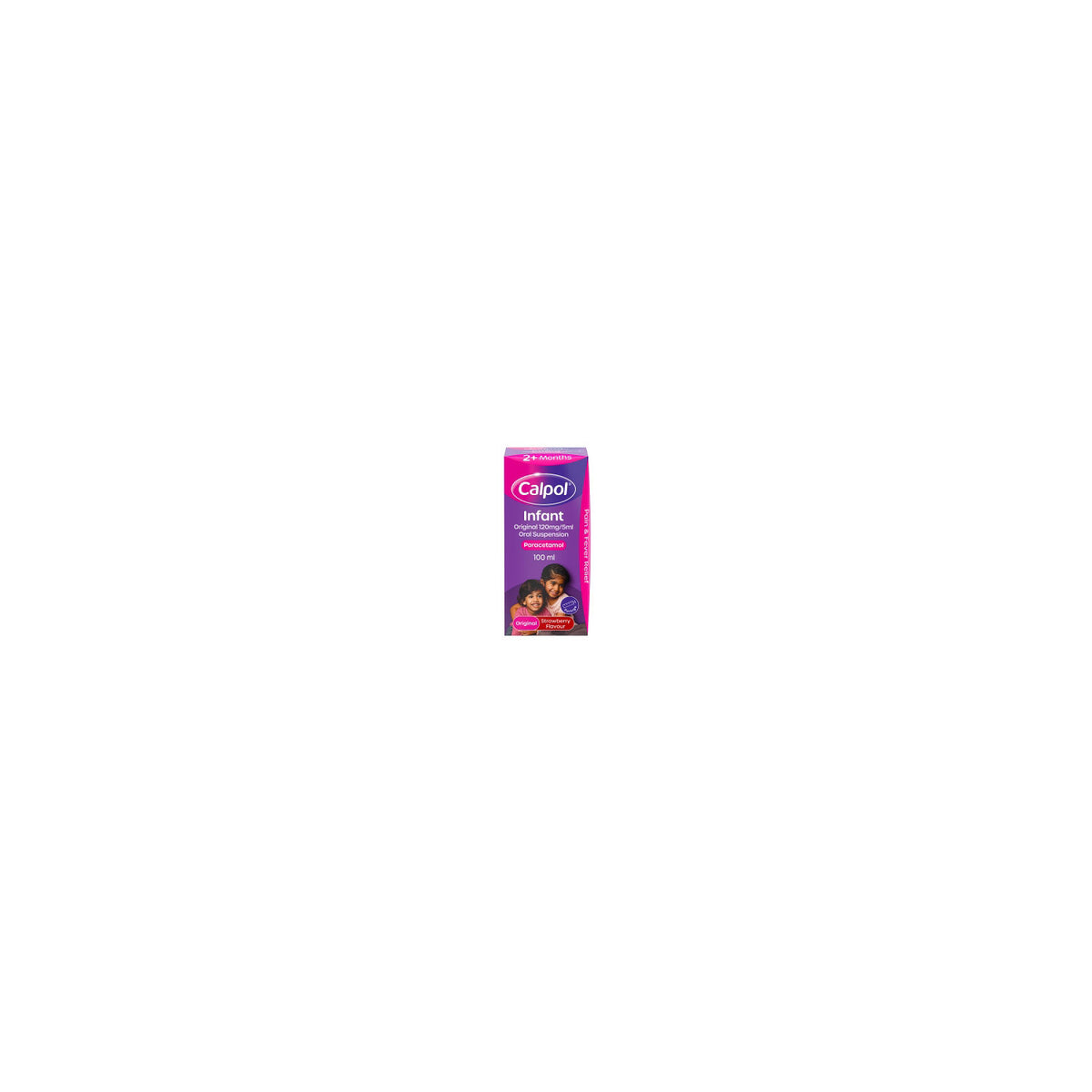 Calpol Infant Oral Suspension strawberry flavour 100ml - British product