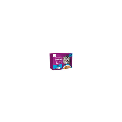 ASDA Whiskas Senior 11+ Fish Favourites Wet Cat Food Pouches in Jelly 12 x 85g- Buy online at McGrocer