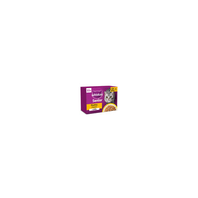 ASDA Whiskas Senior 11+ Poultry Feasts Wet Cat Food 12 x 85g- Buy online at McGrocer