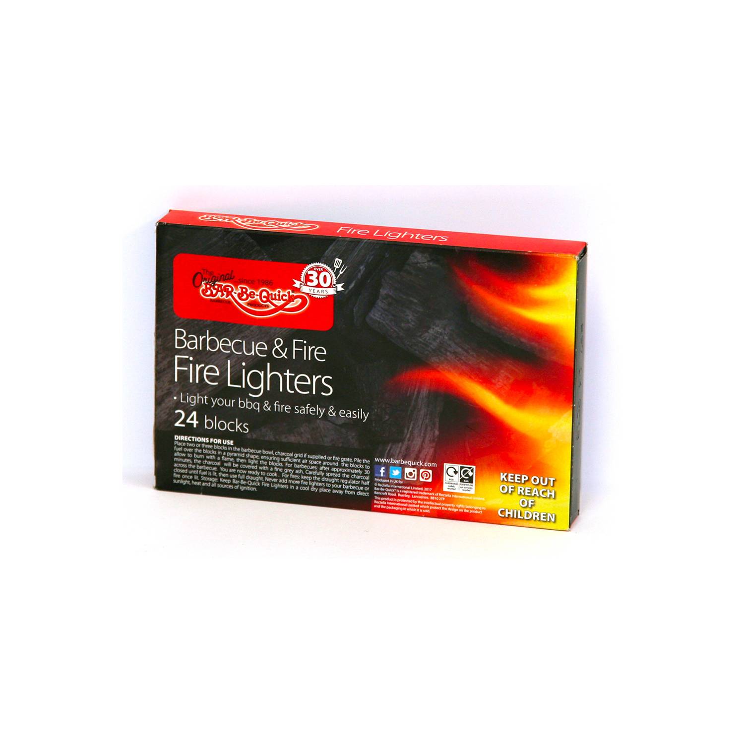 Bar-Be-Quick lighting blocks 24 pack, UK version