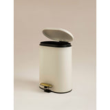 George Home cream lozenge waste steel bin, UK version