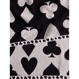 Black and white playing cards cotton bath sheet, UK version