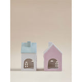 Ceramic house tealight holders set of 2 - British product
