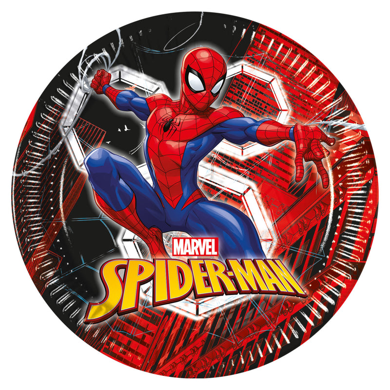 Spiderman paper plates 8 pack 23cm, UK version