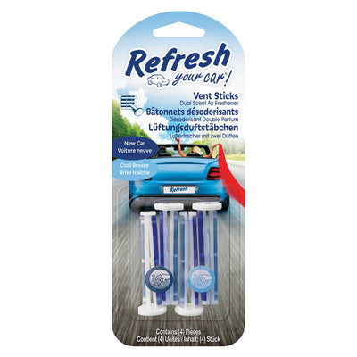 ASDA Refresh Your Car New Car & Cool Breeze Vent Sticks Air Freshener- Buy online at McGrocer