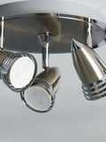 BHS Silver 3 Light Spotlight Ceiling Light (British brand)