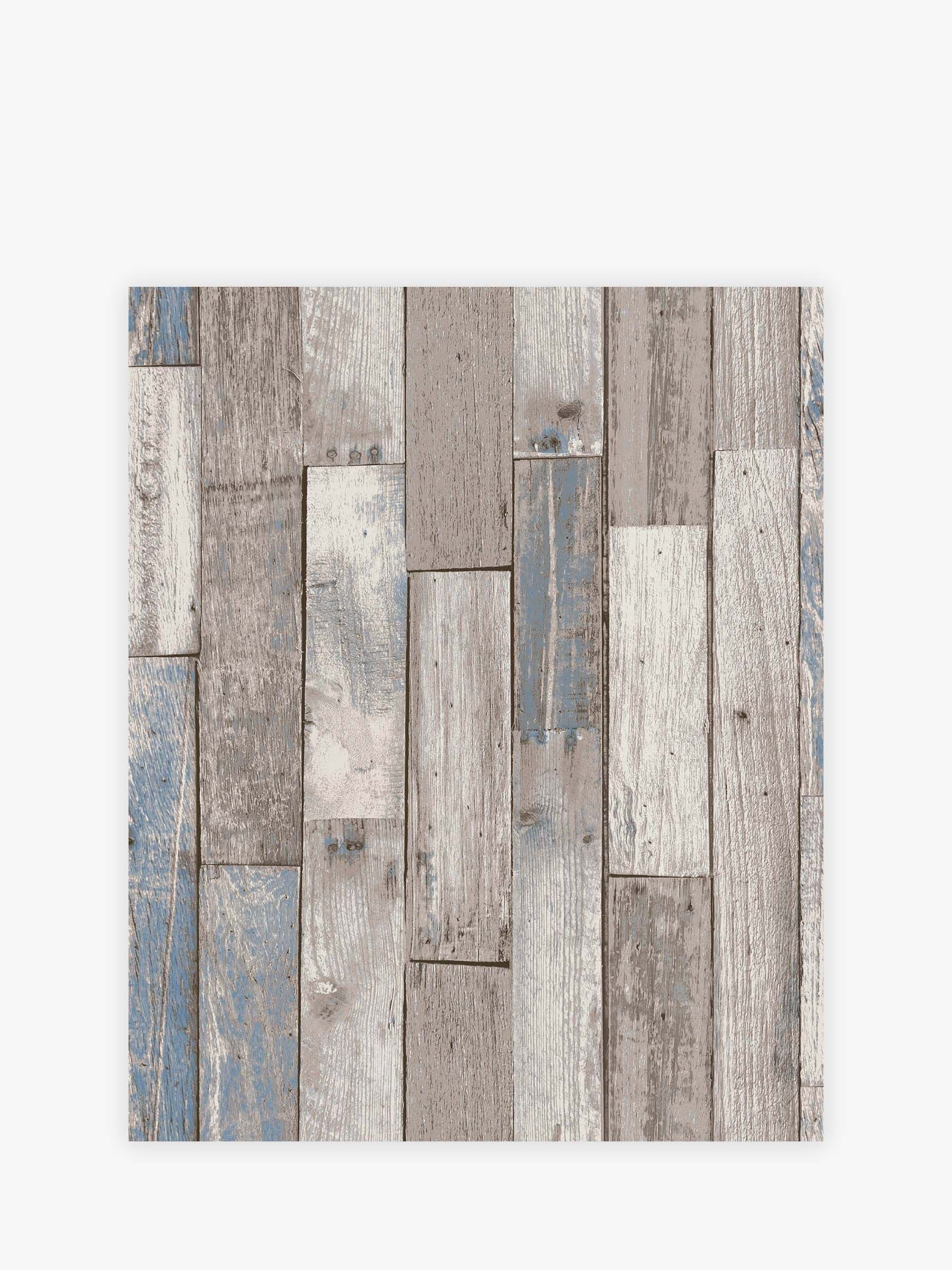 Distressed wood plank wallpaper sample A4, UK version