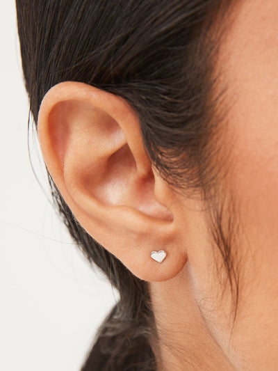 Next Sterling Silver Heart Stud Earrings- Buy online at McGrocer