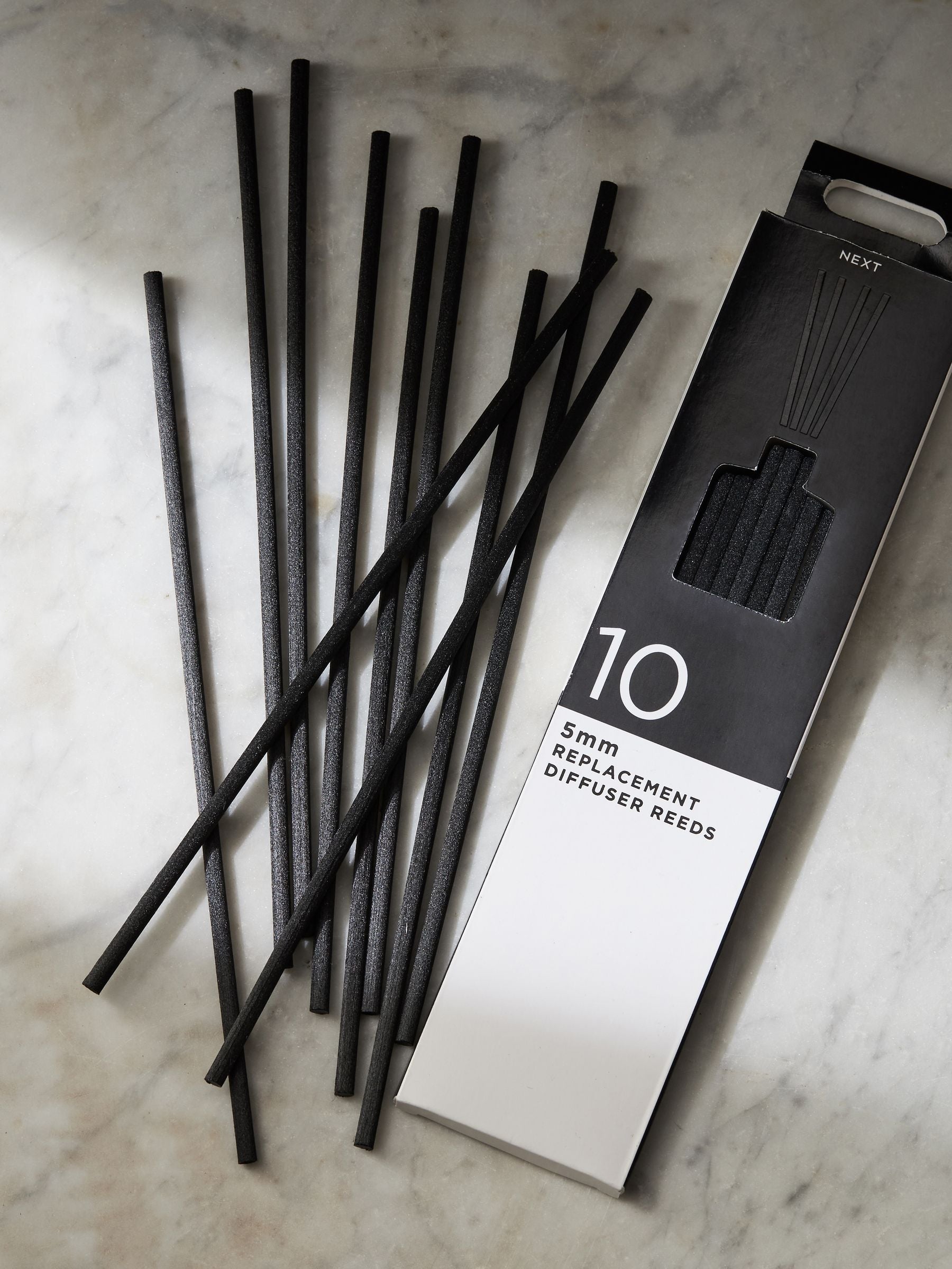 Set of 10 Black Luxury Replacement Diffuser Reeds
