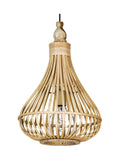Eglo natural Amsfield rattan teardrop ceiling light pendant - British product