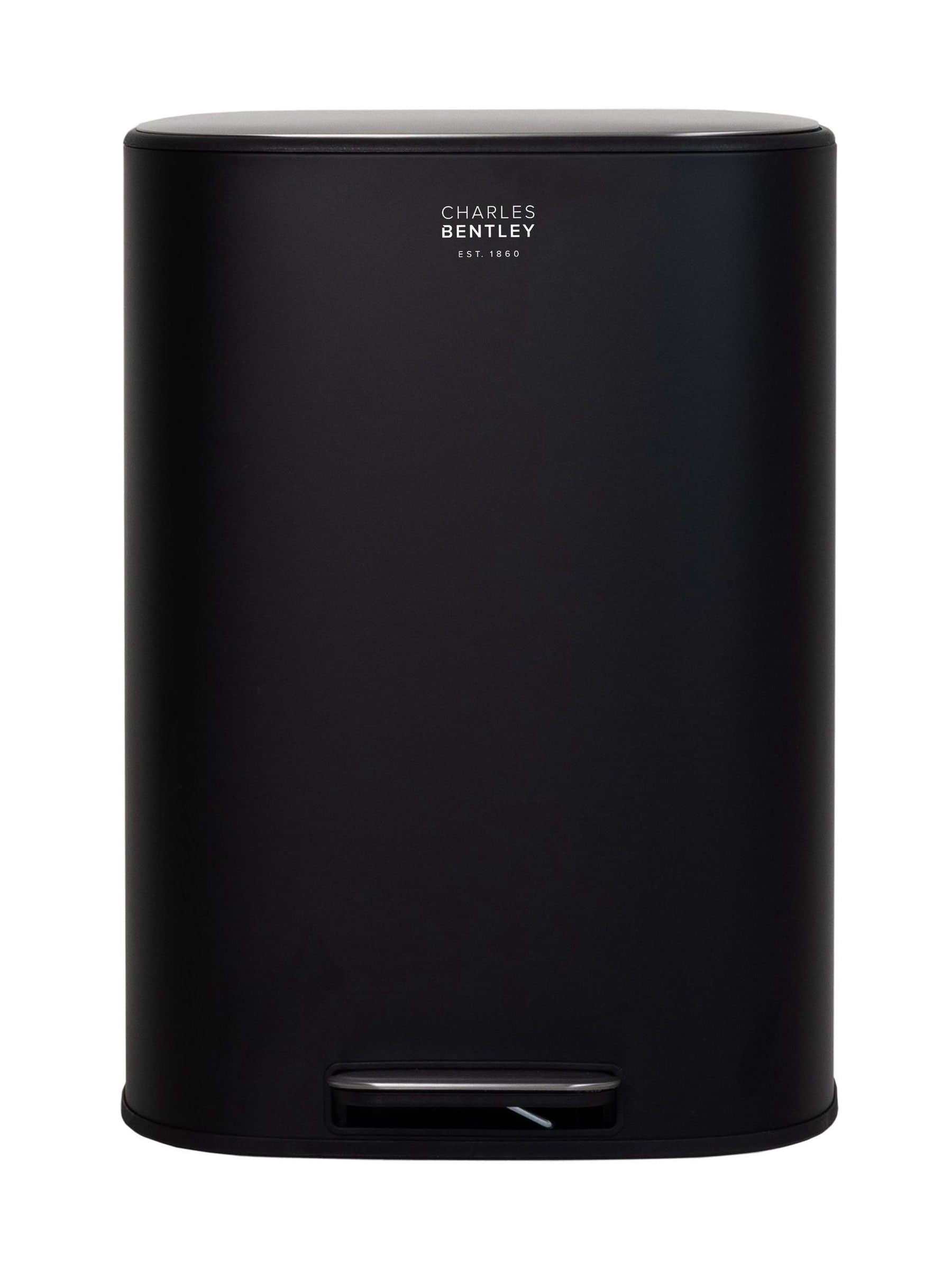Charles Bentley black pedal kitchen bin 50L (British brand)
