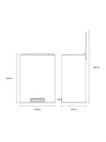 Charles Bentley black pedal kitchen bin 50L (British brand)