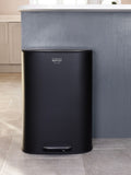 Charles Bentley black pedal kitchen bin 50L (British brand)