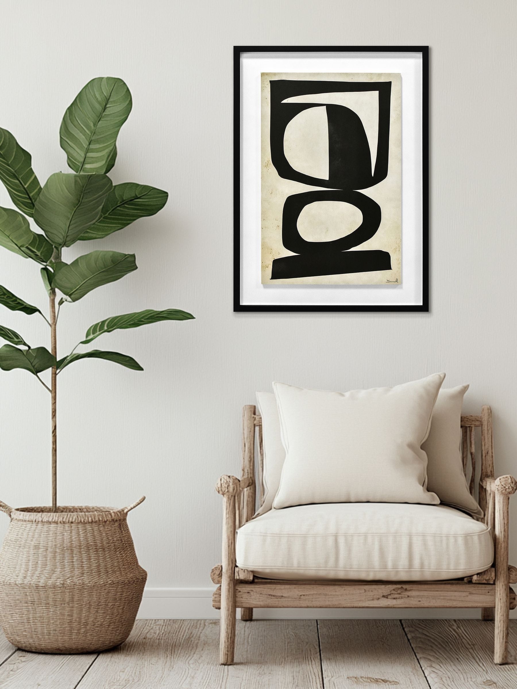 The Art Group Cream Chances framed print 50x70cm, UK version