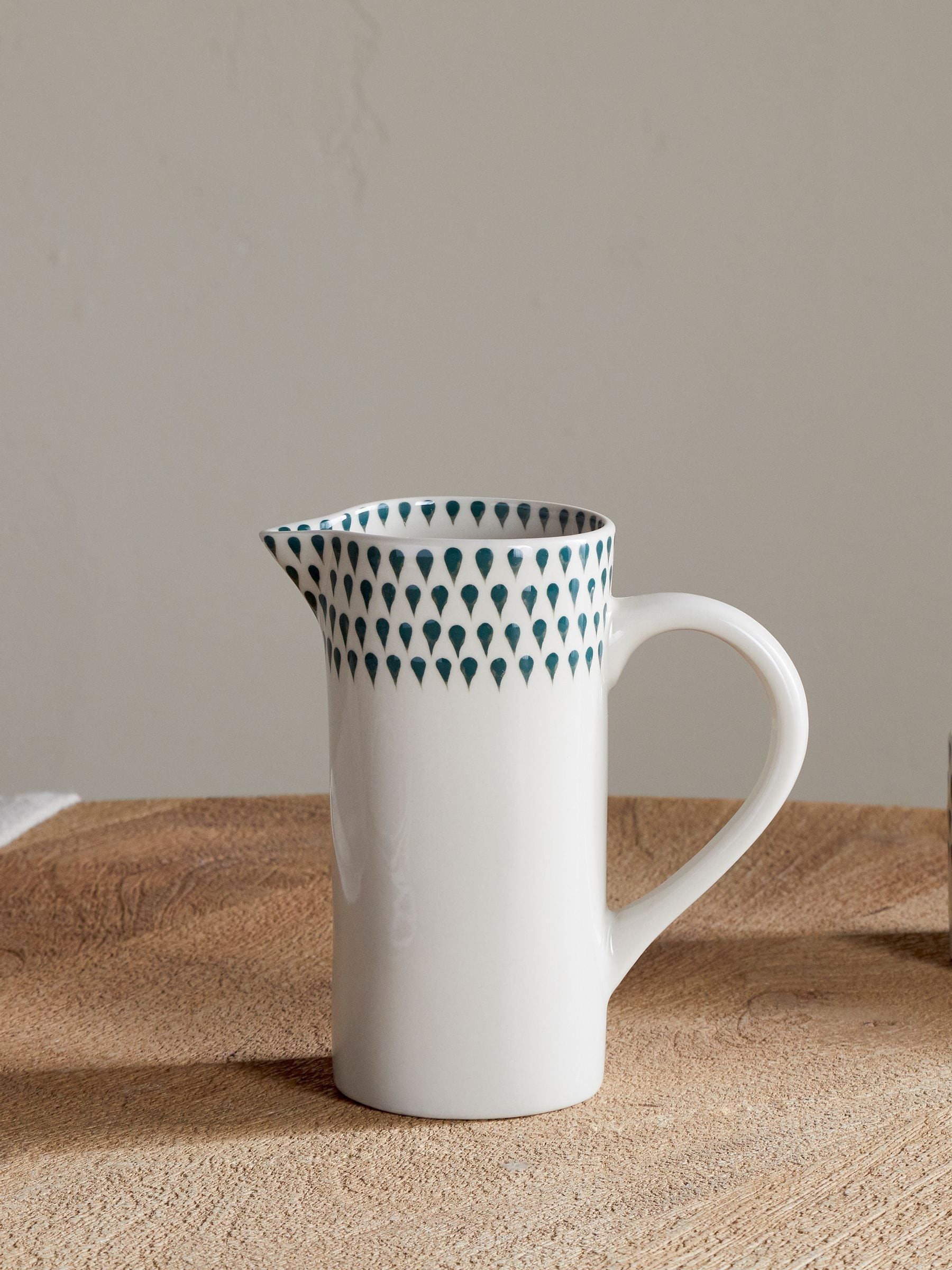 Nkuku cream juniper drop small ceramic jug (British brand)