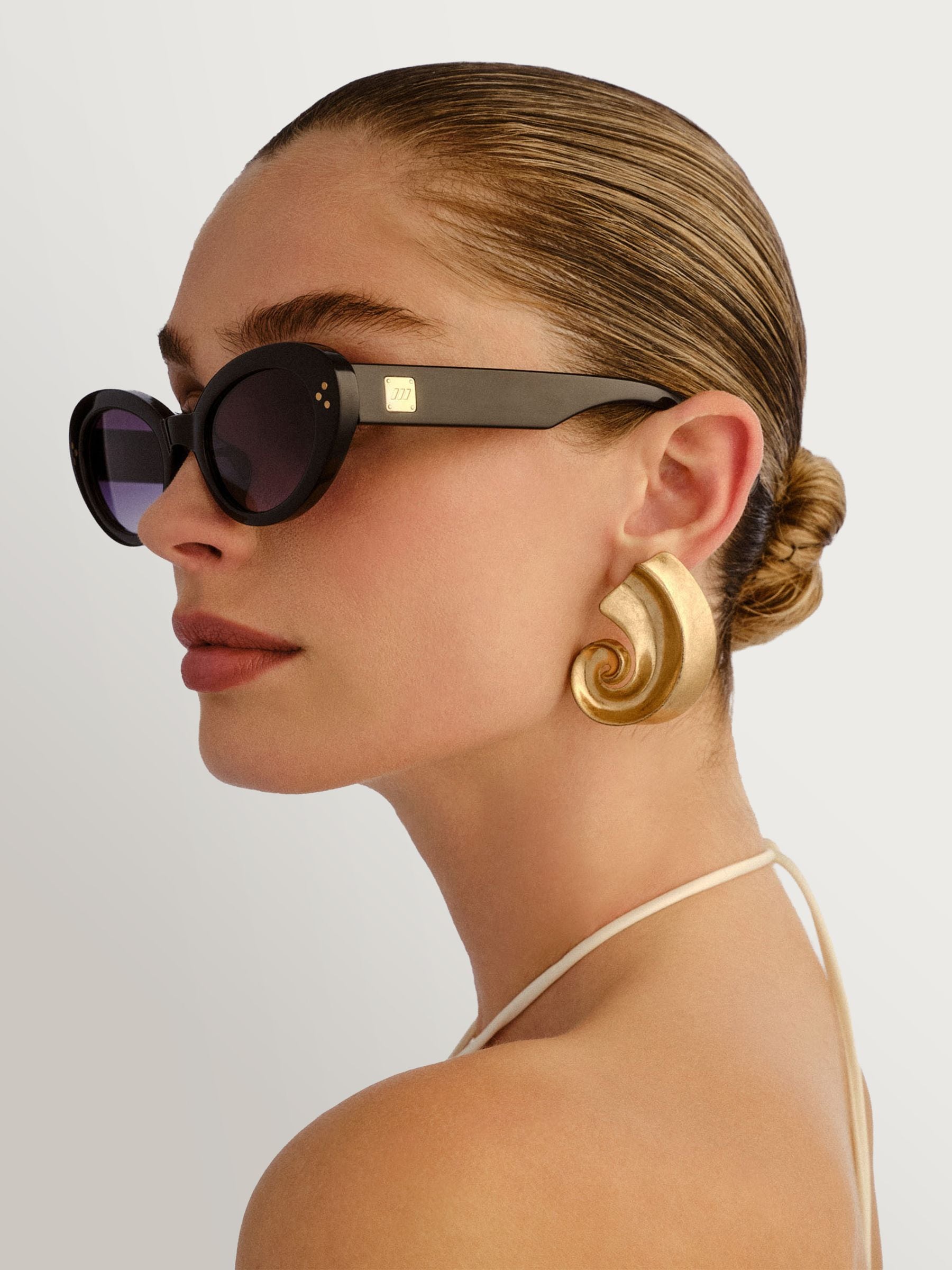 Le Specs Tootsie black cat-eye sunglasses, UK version