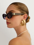 Le Specs Tootsie black cat-eye sunglasses, UK version