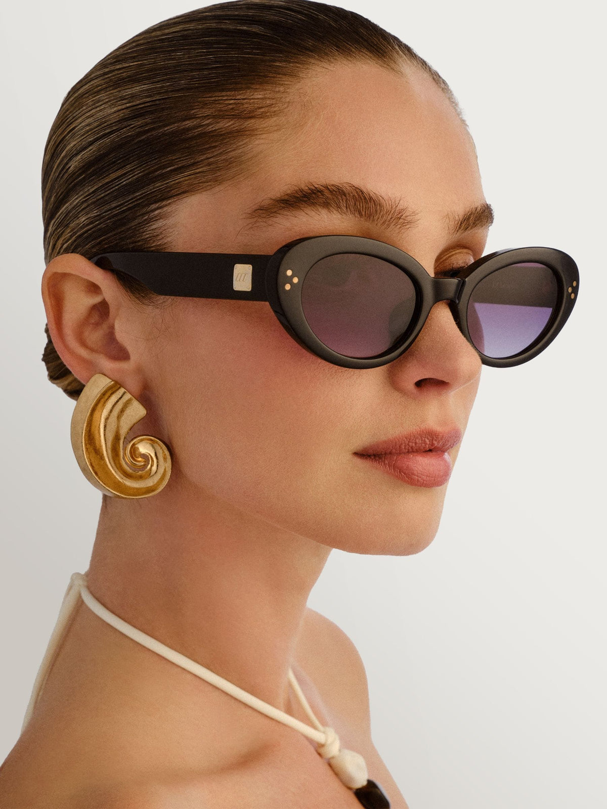 Le Specs Tootsie black cat-eye sunglasses, UK version