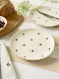 Sophie Allport natural bees stoneware side plate 20cm - British product