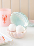 Something Different pink clam shell salt and pepper shaker set, UK version