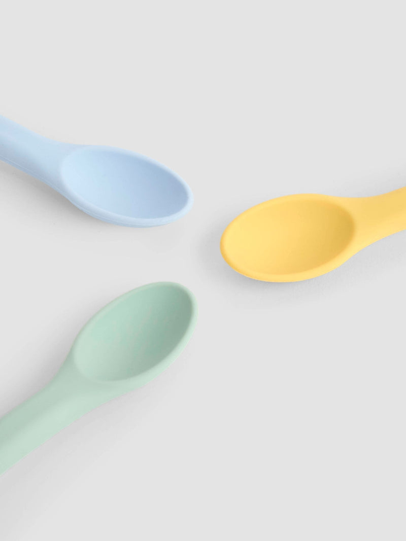 JoJo Maman Bébé silicone weaning spoons 3-pack, UK version