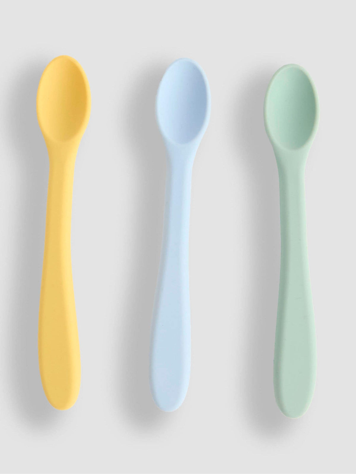 JoJo Maman Bébé silicone weaning spoons 3-pack, UK version