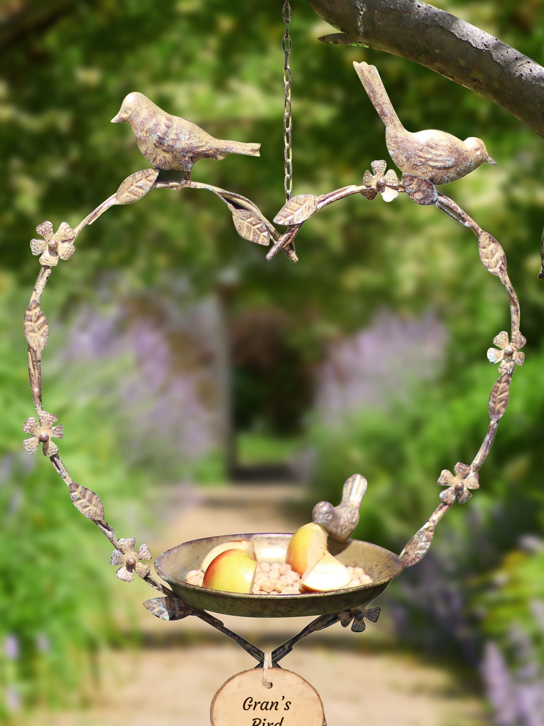 Dibor hanging heart bird feeder - British product