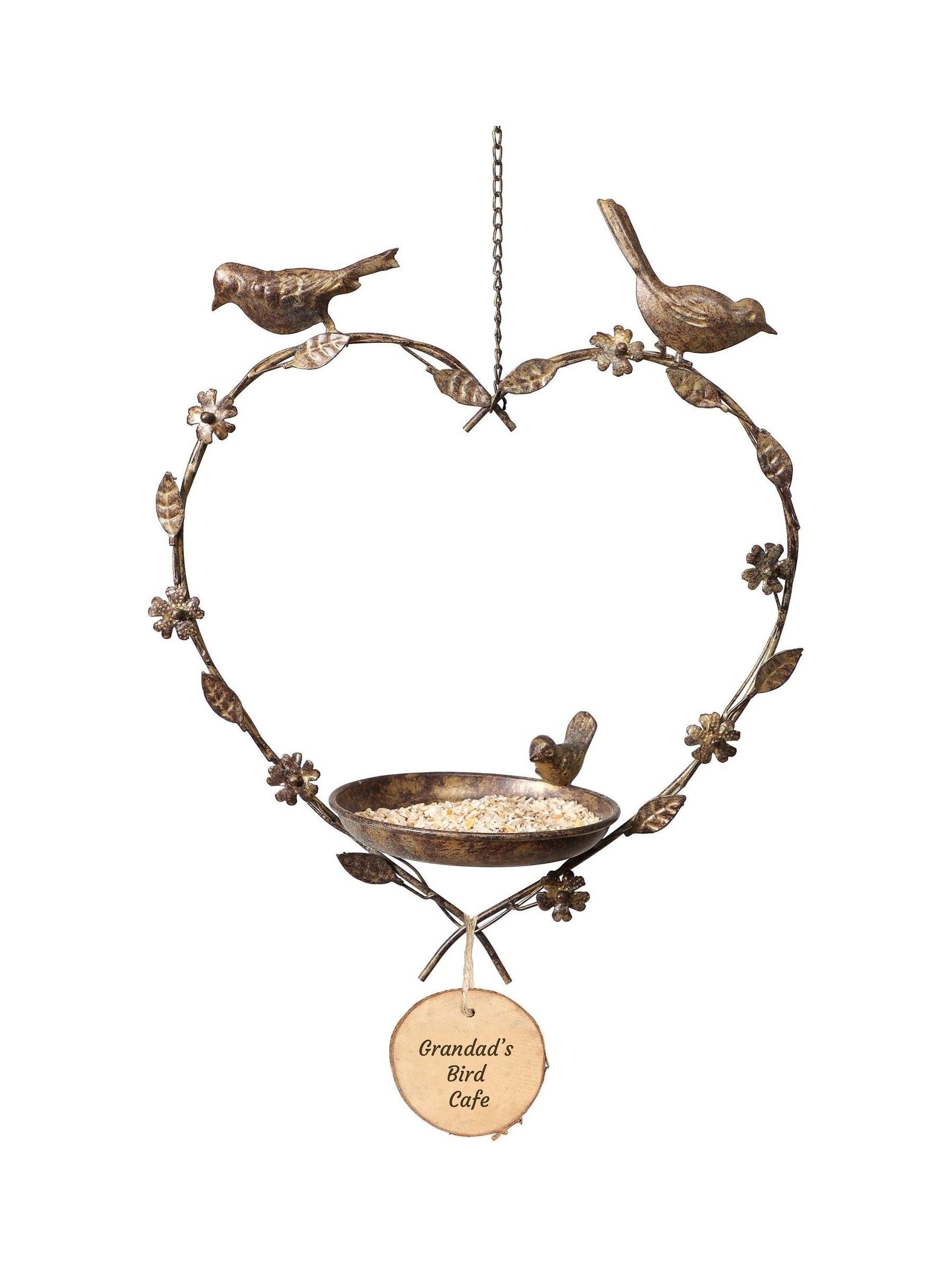 Dibor hanging heart bird feeder - British product