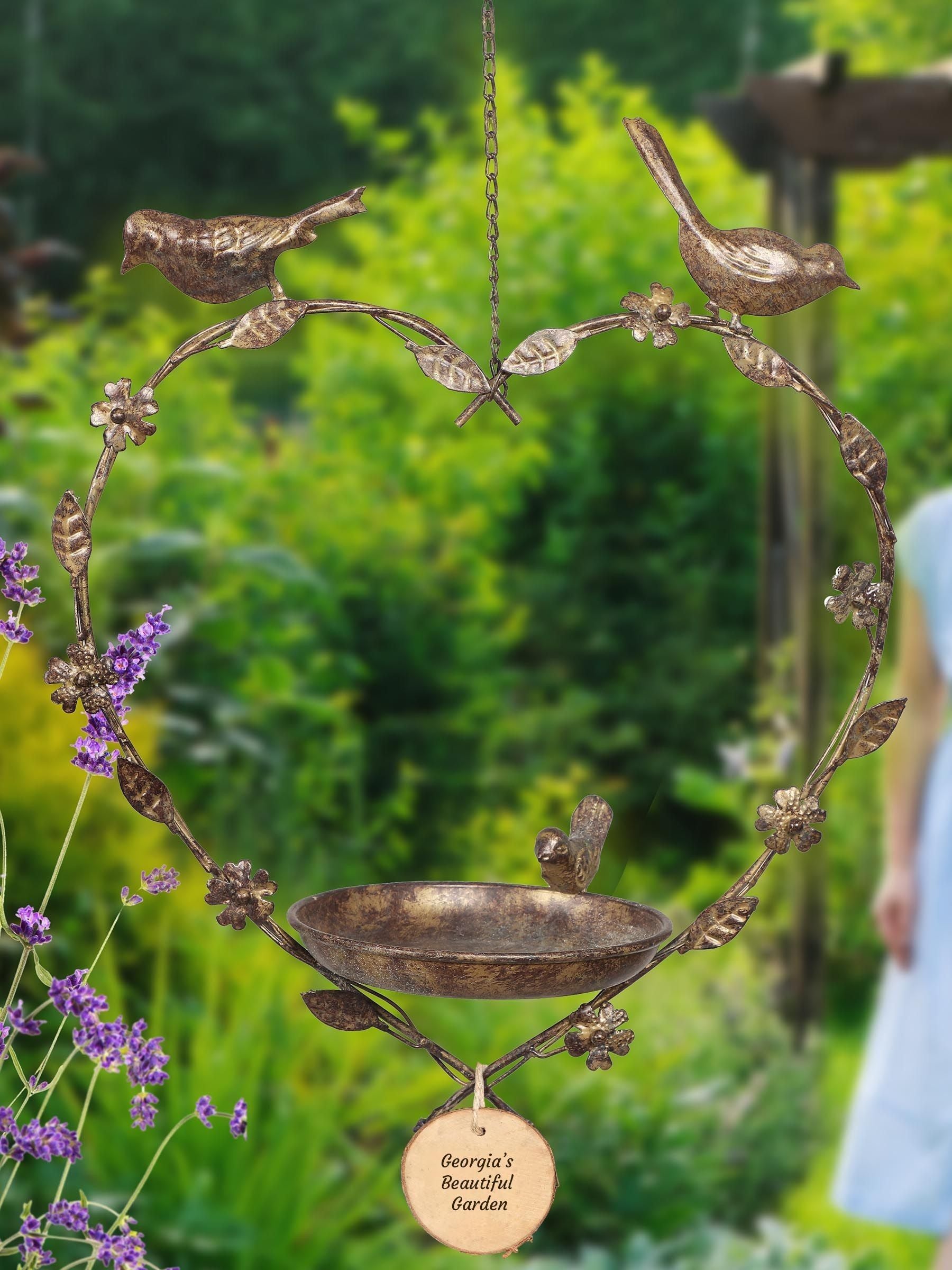 Dibor hanging heart bird feeder - British product
