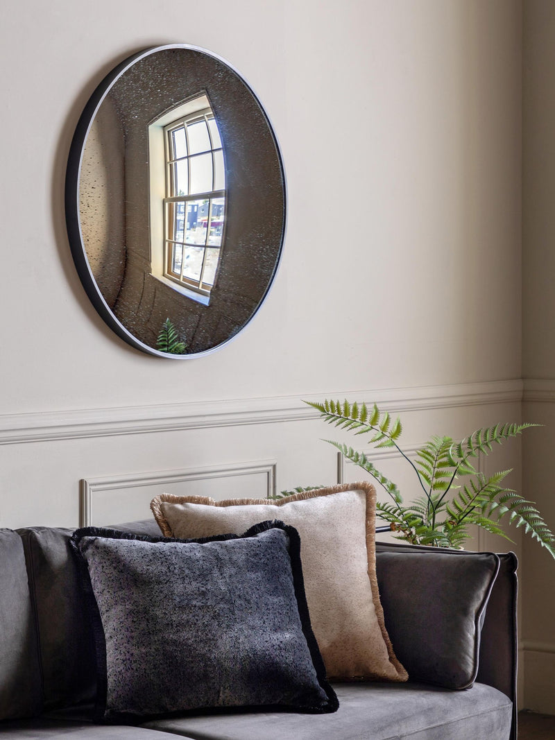 Gallery Home black convex mirror 80cm (British brand)