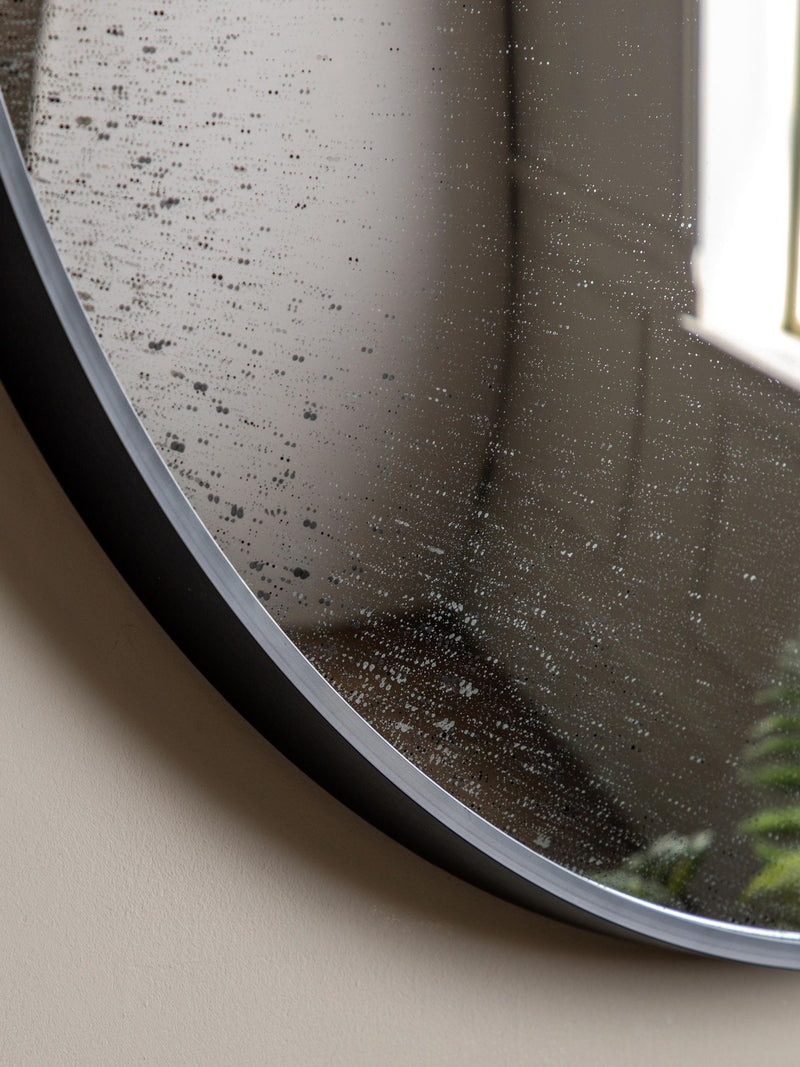 Gallery Home black convex mirror 80cm (British brand)