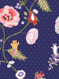Cath Kidston Catnip Navy wallpaper sample A4 (British brand)